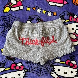 "Thick-fil-A" Chick-fil-A shorts.